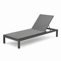 Chaise Longue en Aluminium et Textilène Gris