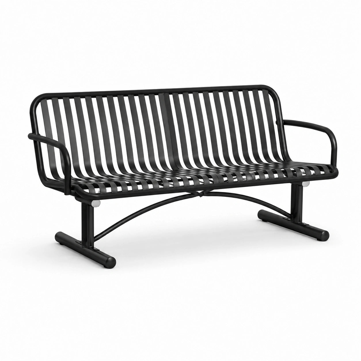 Banc de jardin en métal noir 180 cm