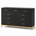 Commode en Bois avec Poignées Métalliques Dorées