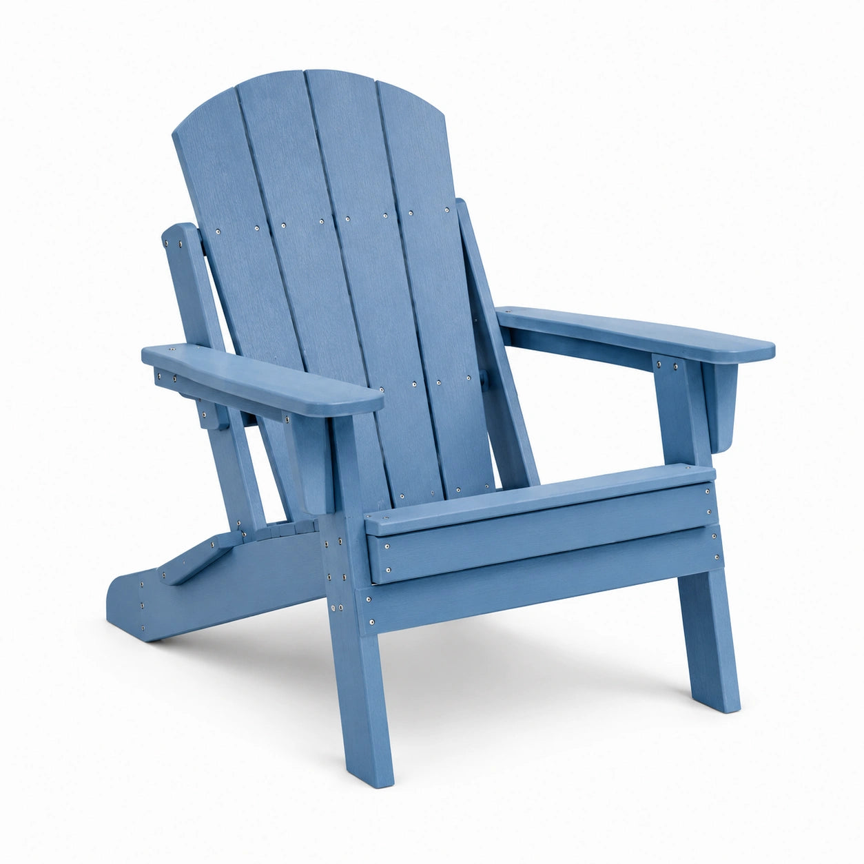 Chaise Adirondack en bois recyclé bleu pour extérieur
