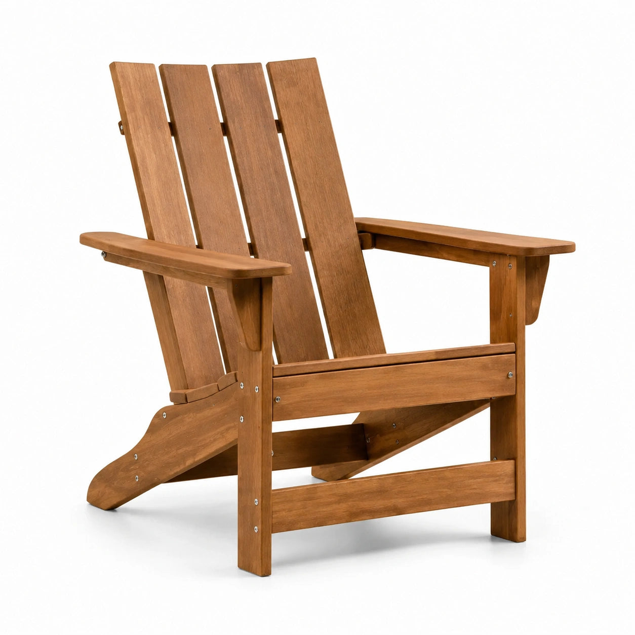 Chaise Adirondack en bois d'acacia marron pour extérieur