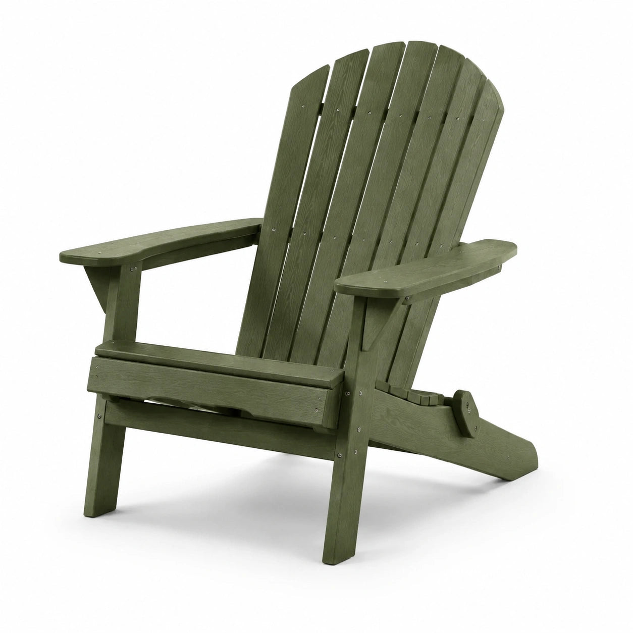 Chaise Adirondack en bois vert pour extérieur